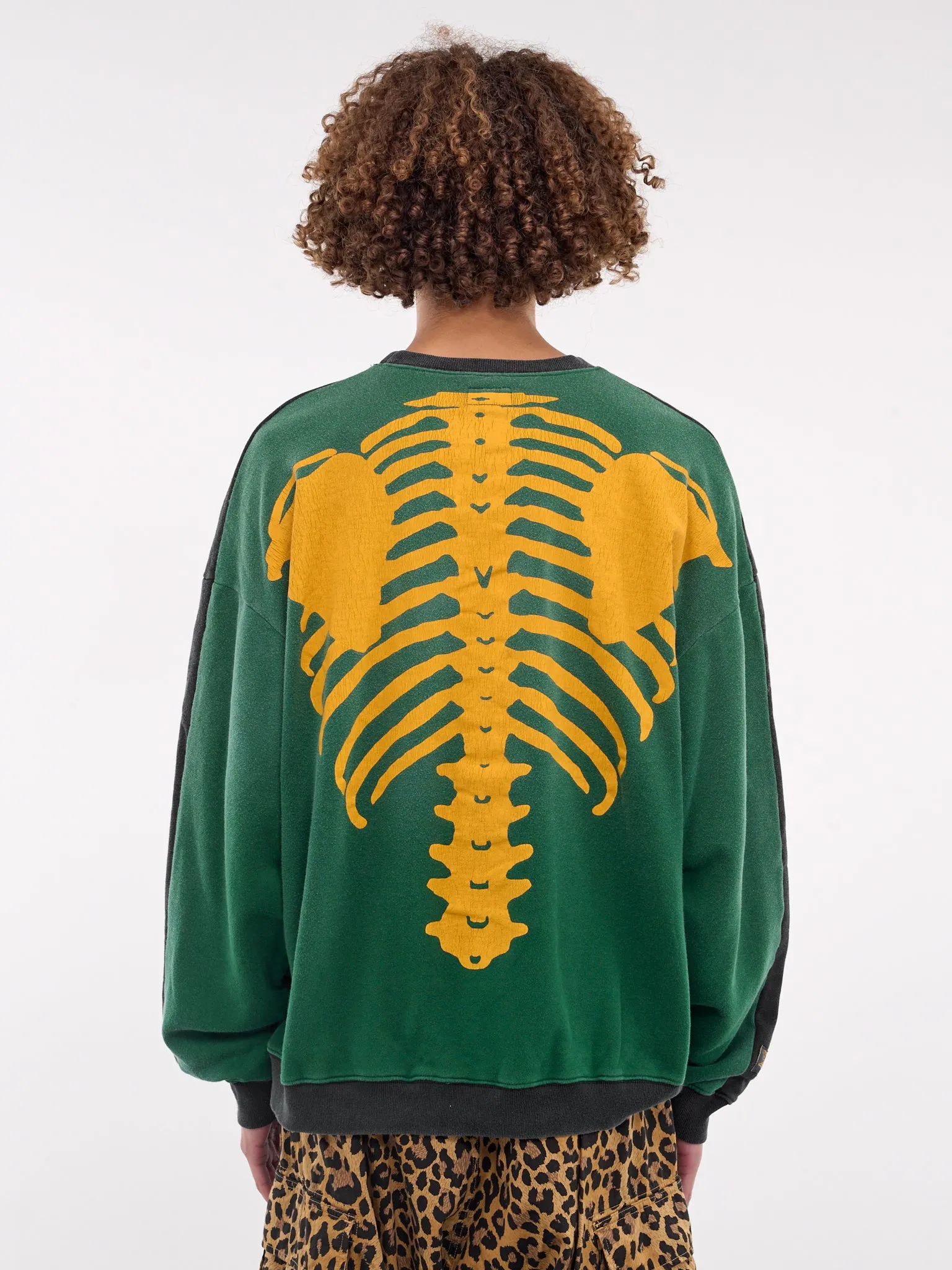 2Tone Bone Knit Sweater (EK-1139LCA-BLACK-GREEN)