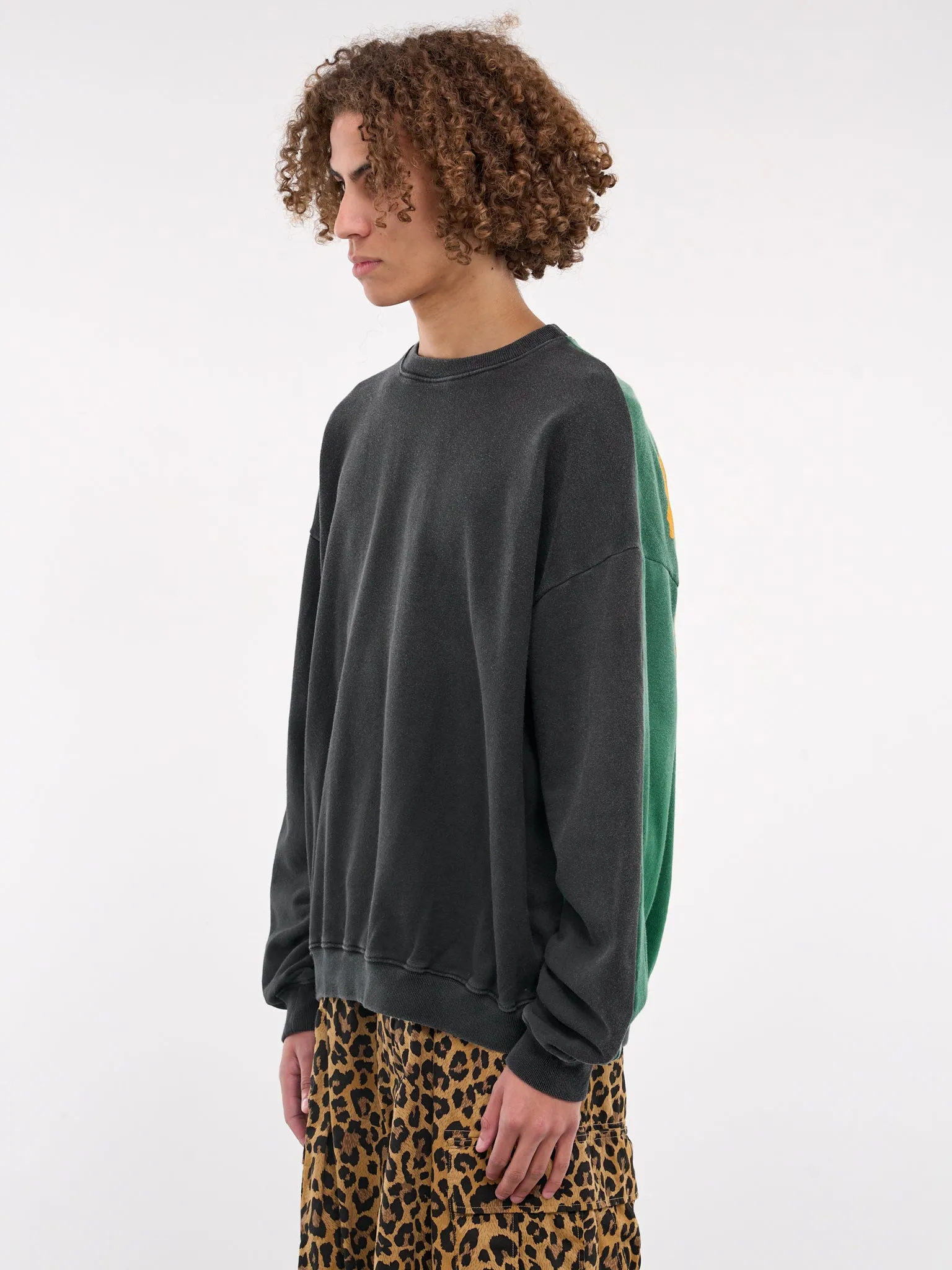 2Tone Bone Knit Sweater (EK-1139LCA-BLACK-GREEN)