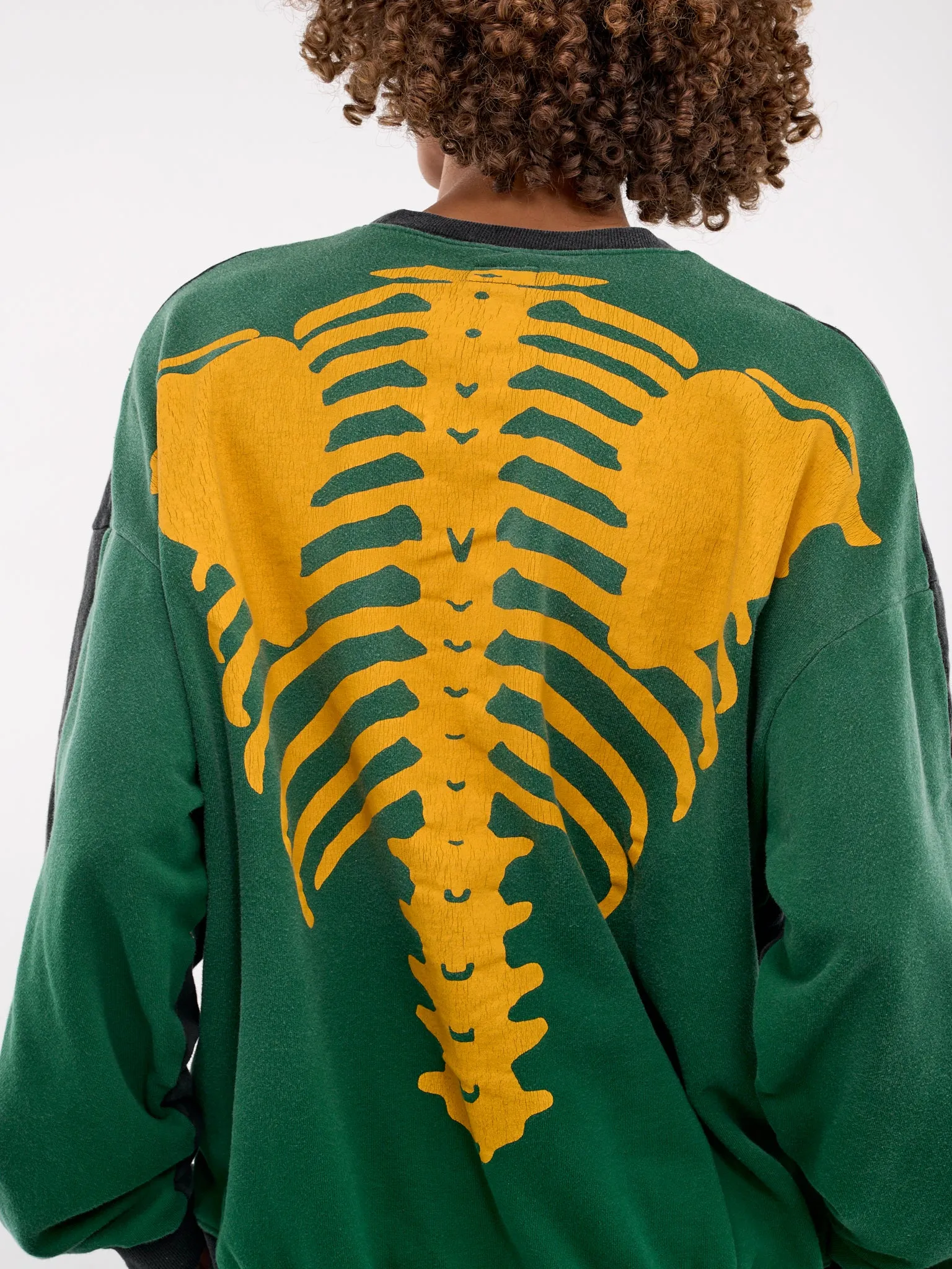 2Tone Bone Knit Sweater (EK-1139LCA-BLACK-GREEN)