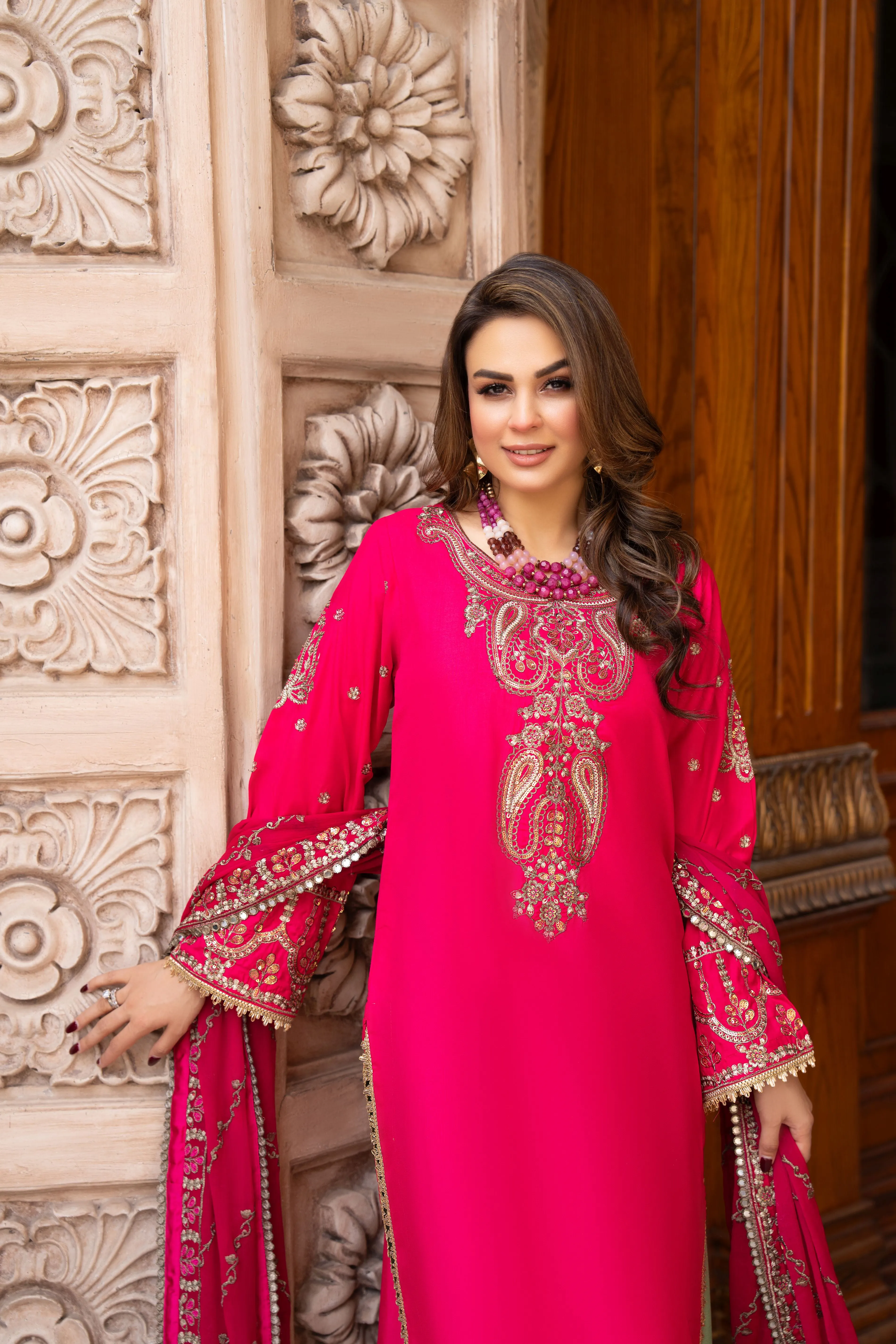 3PC READY TO WEAR RAW SILK DRESS BY GUL WARUN GRS17