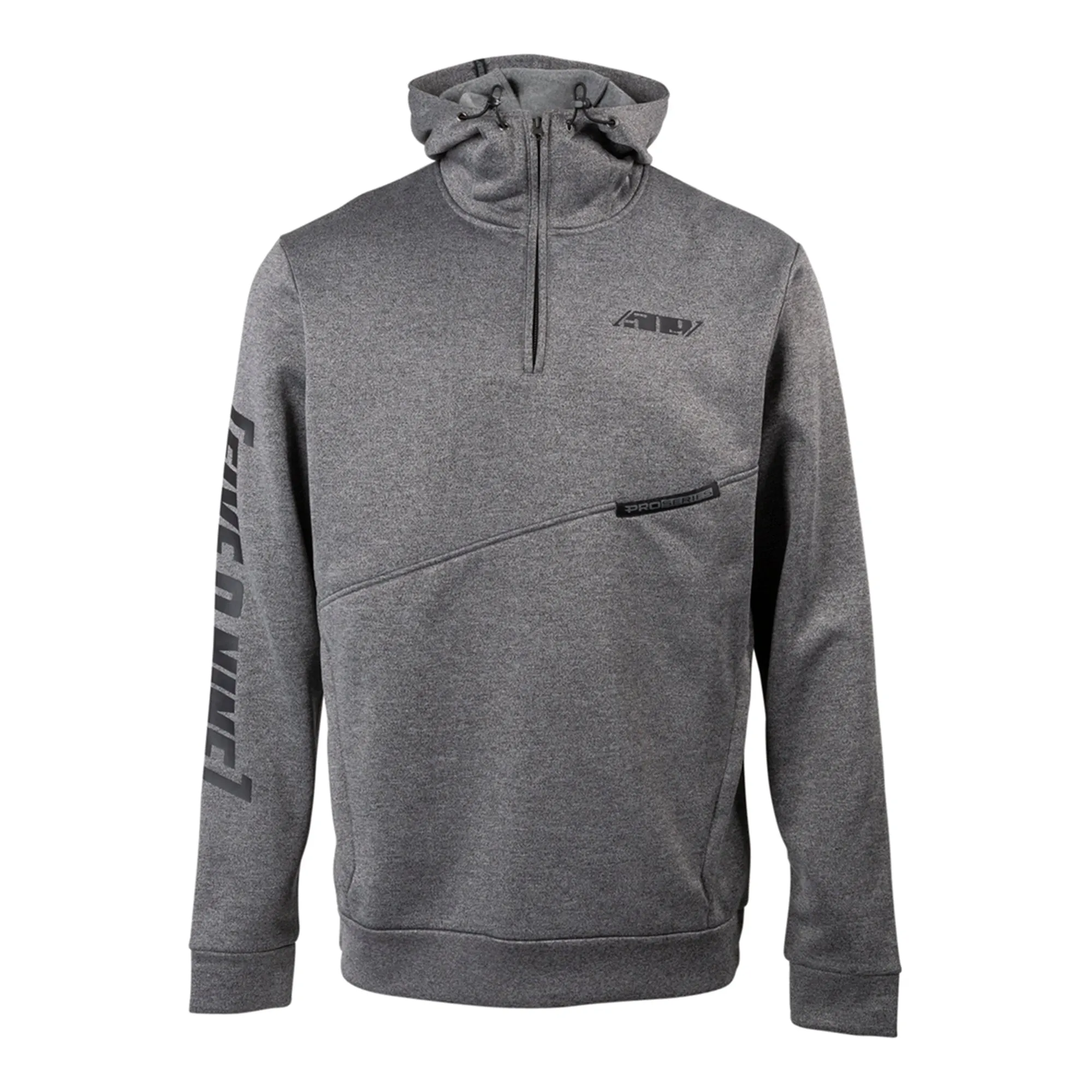 509 Sector Quarter-Zip Hoodie Snowmobile Sweater Charcoal Heather Grey