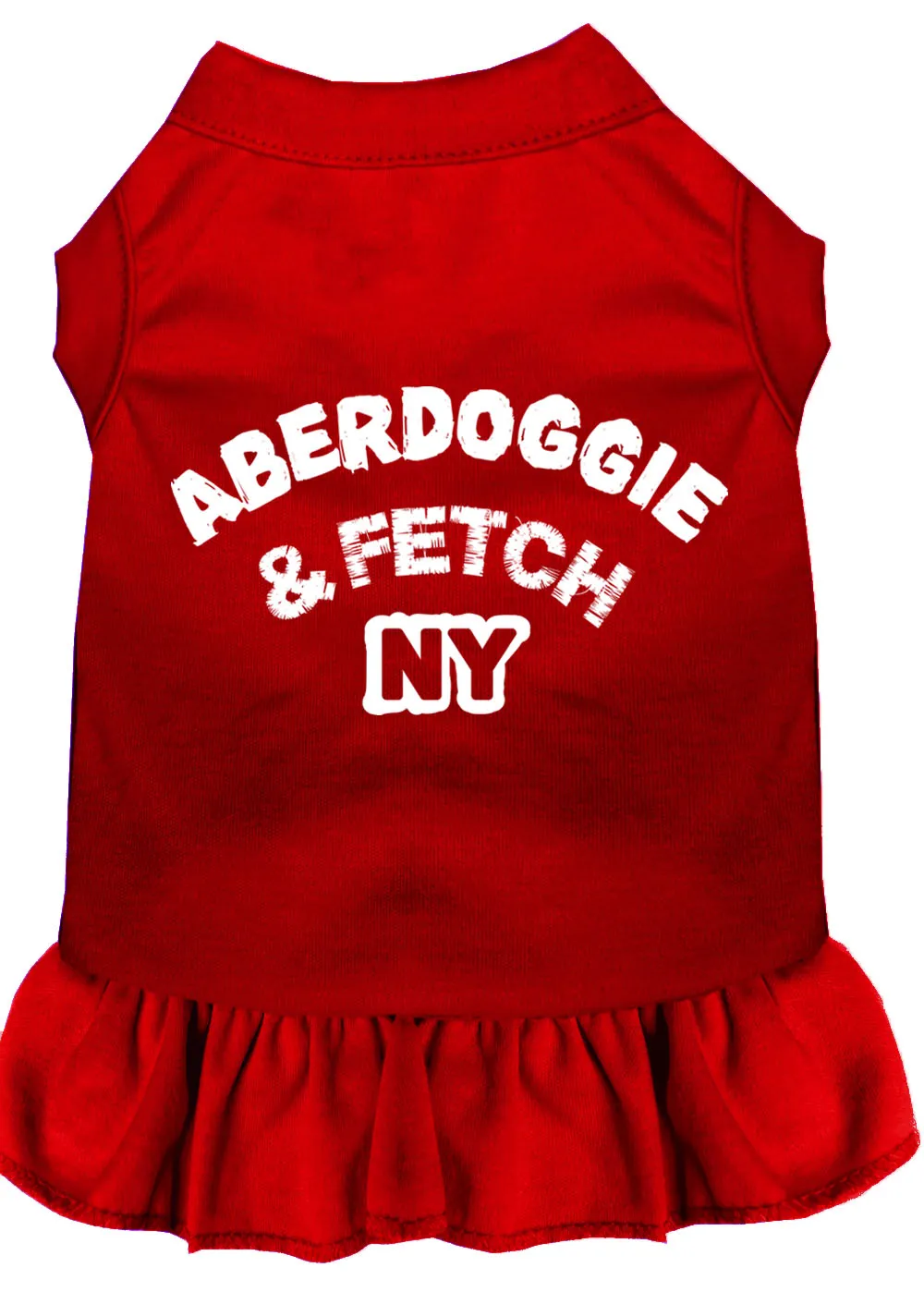 Aberdoggie Ny Screen Print Dress Red Xxxl