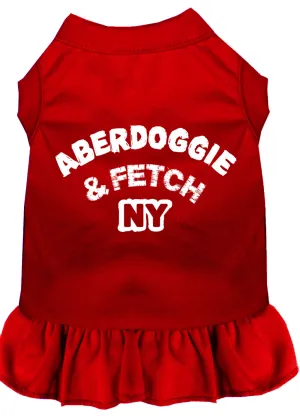 Aberdoggie Ny Screen Print Dress Red Xxxl
