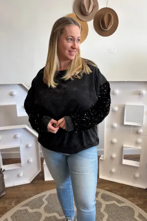 All You Sequin Sleeve Top