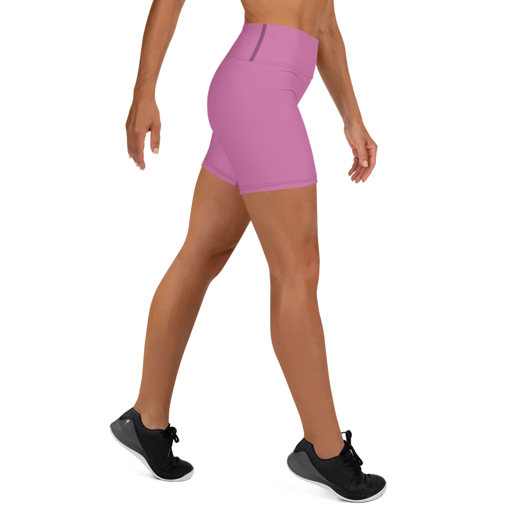 Athletic Apparatus Pink 1 Black logo Yoga Shorts