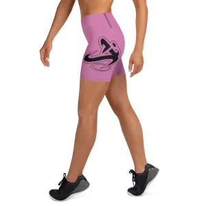 Athletic Apparatus Pink 1 Black logo Yoga Shorts
