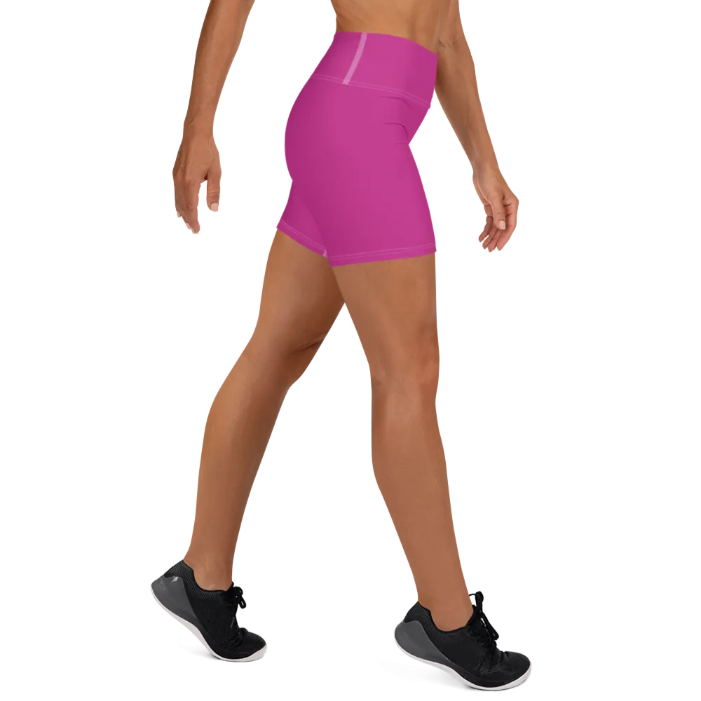 Athletic Apparatus Pink Black logo White stitch Yoga Shorts