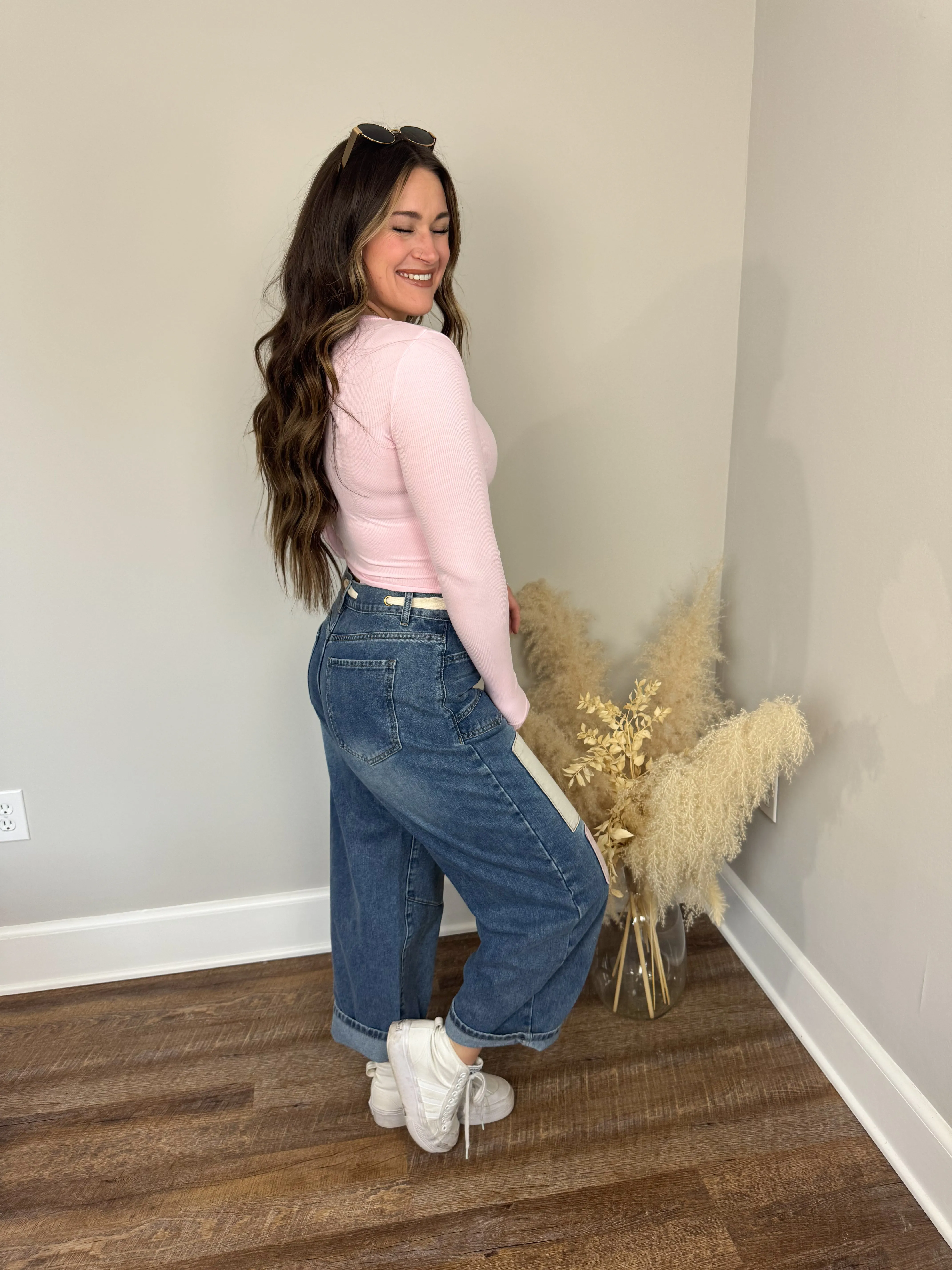 Aurora Patchwork Denim Pants