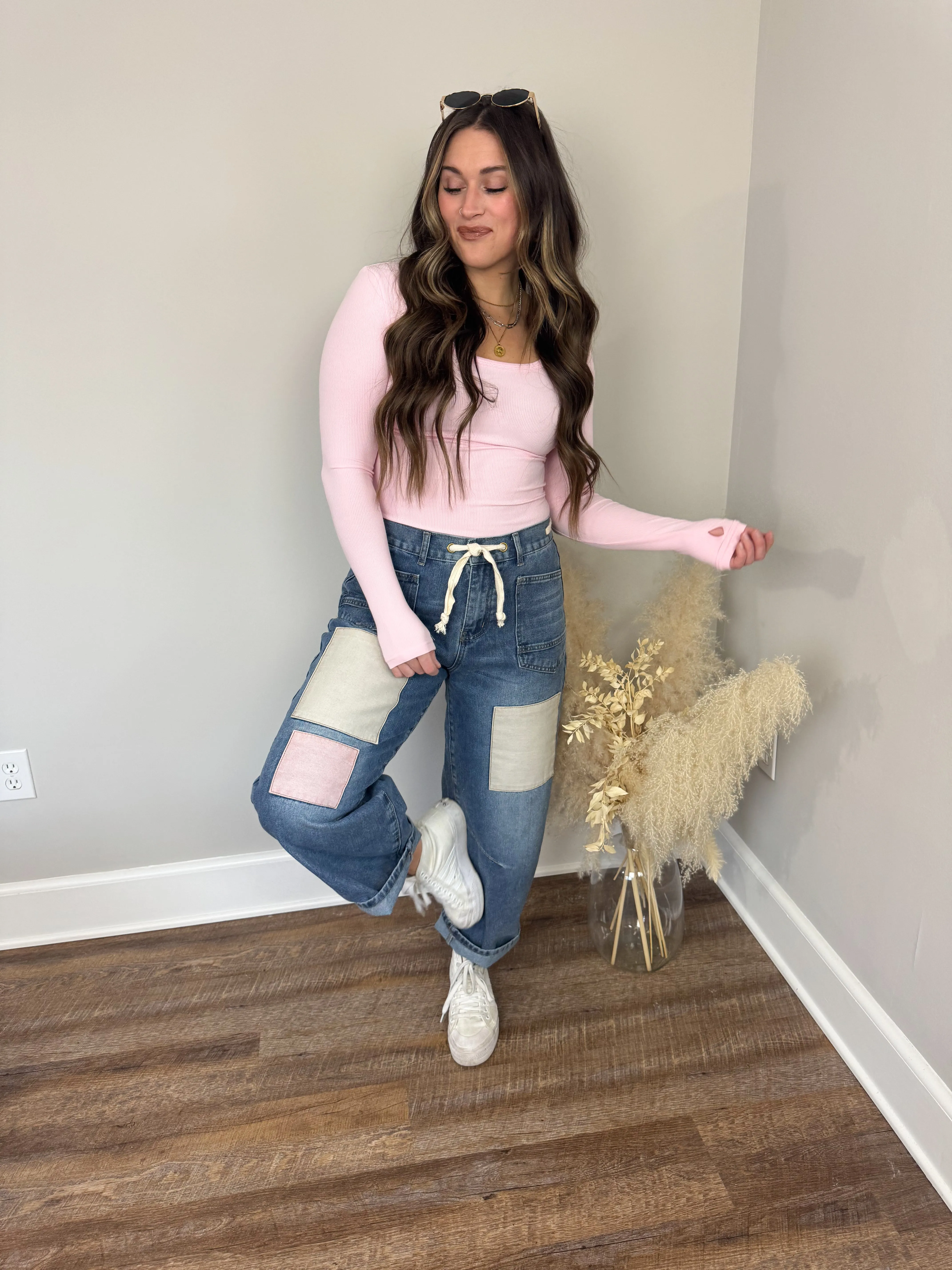 Aurora Patchwork Denim Pants