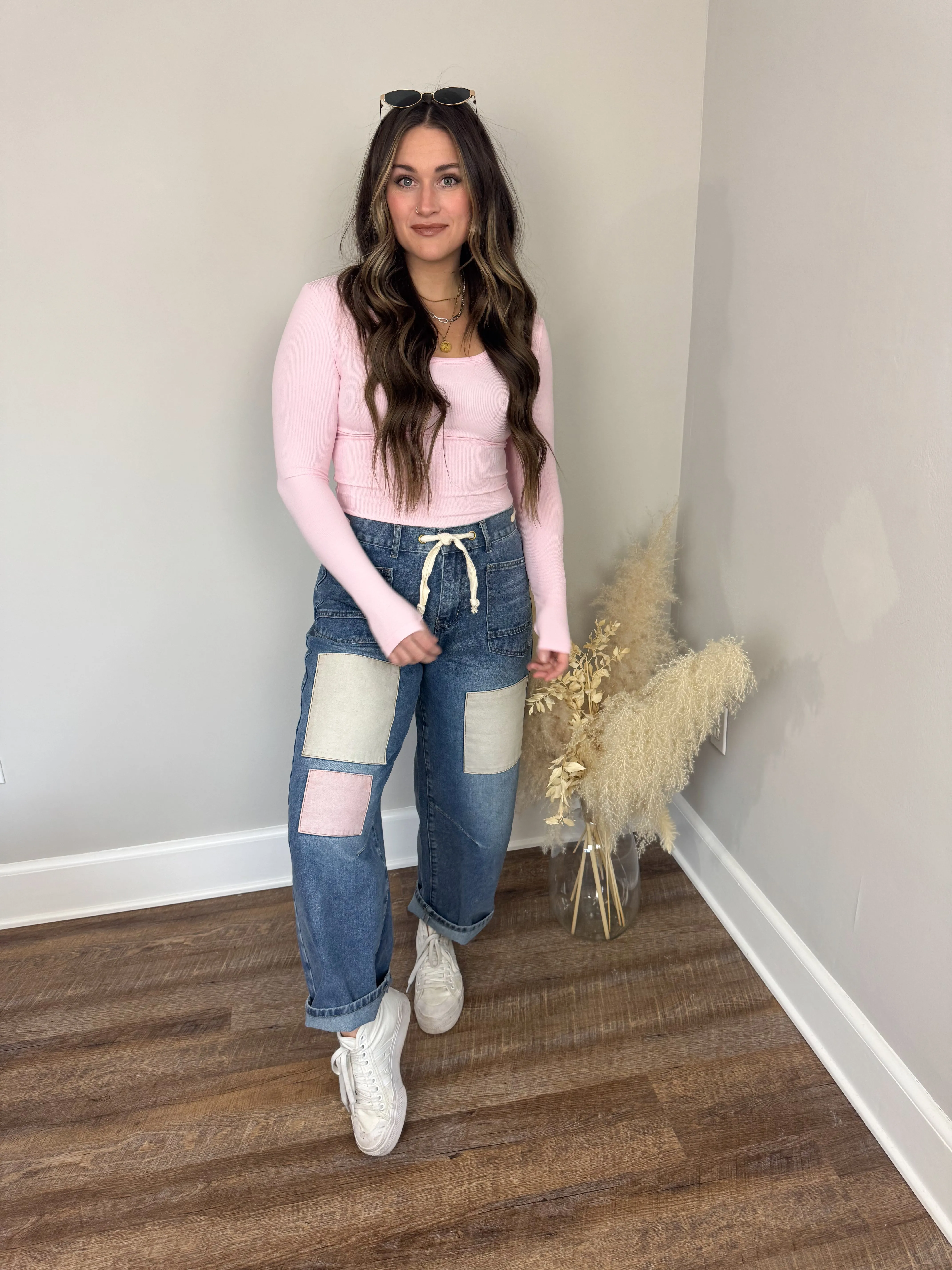Aurora Patchwork Denim Pants