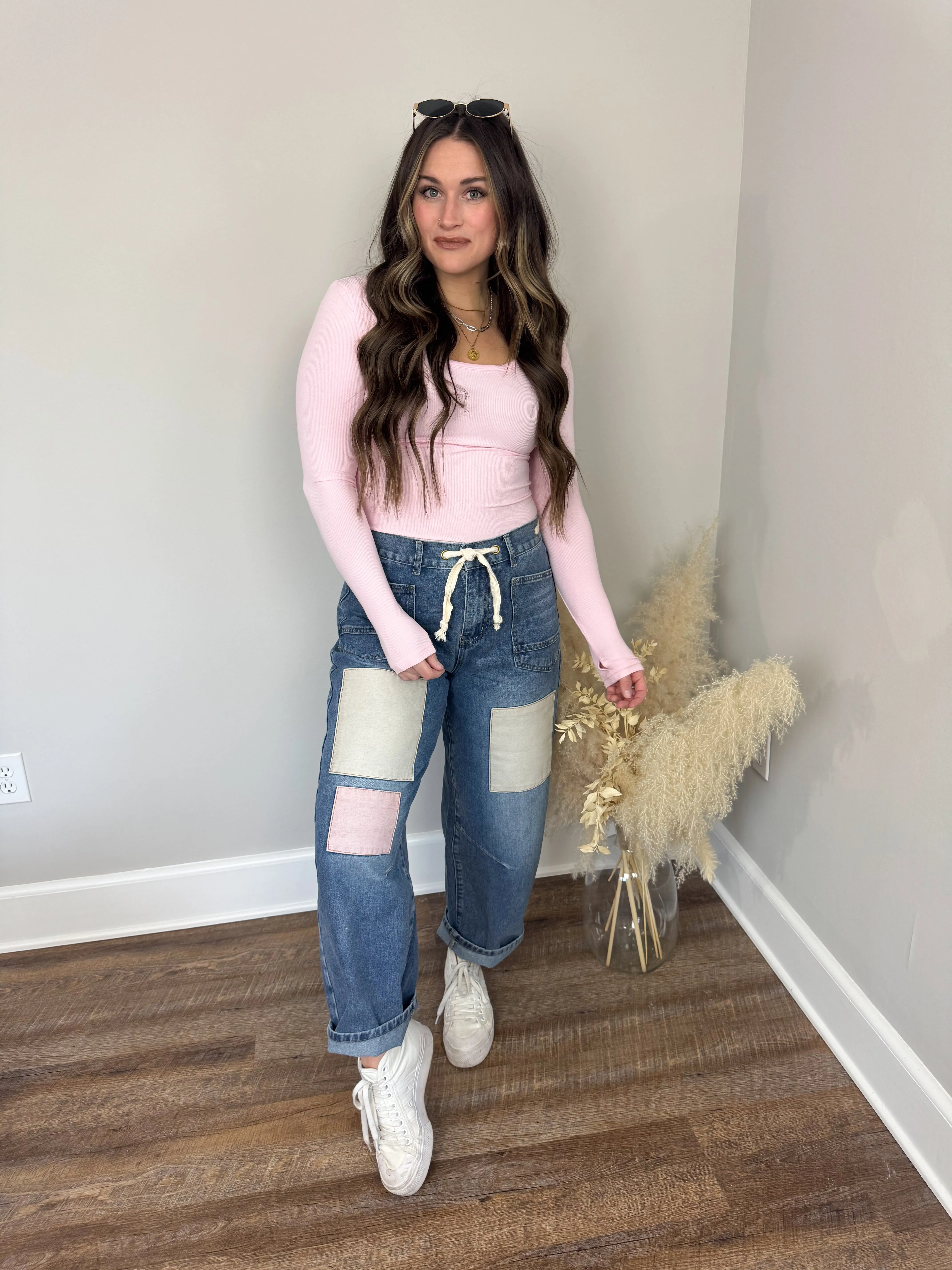Aurora Patchwork Denim Pants