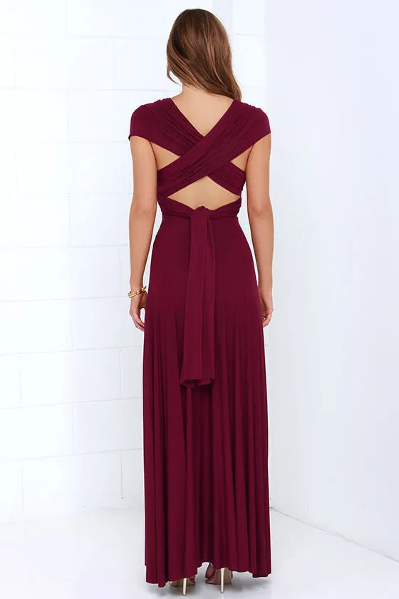 Back Cross V-neck Bandage Floor Length Prom Dress