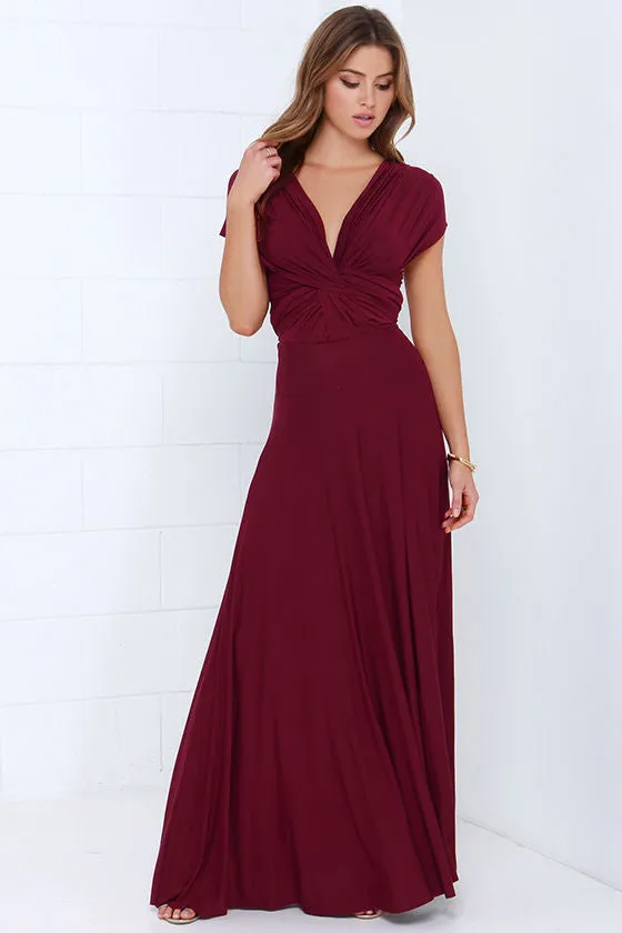 Back Cross V-neck Bandage Floor Length Prom Dress