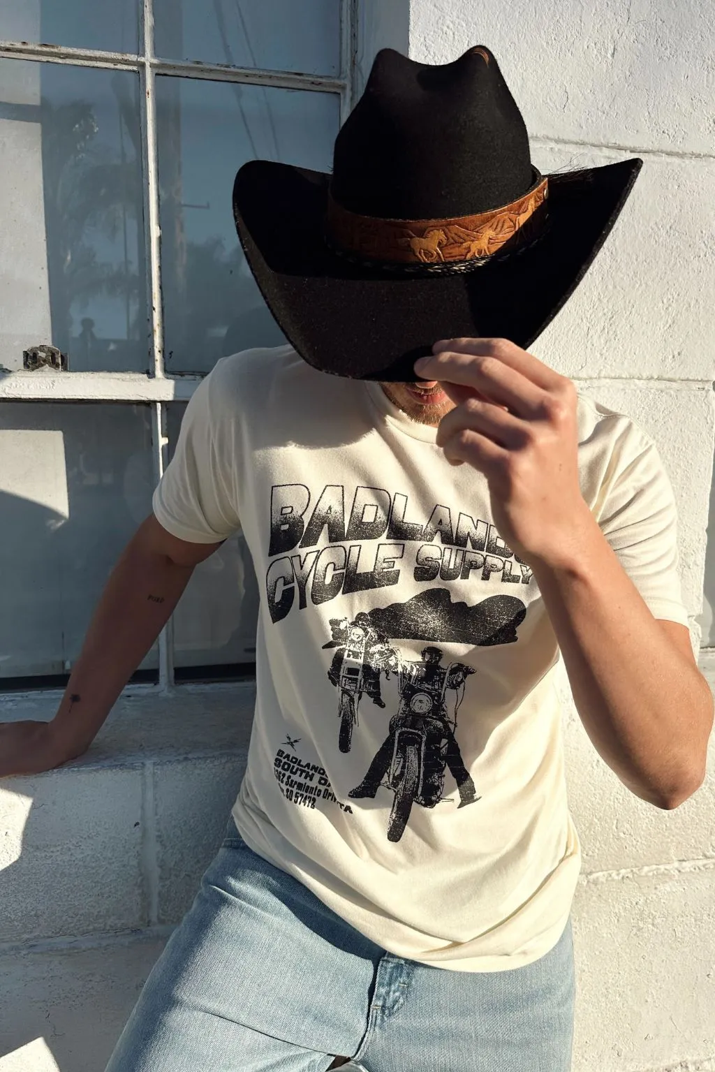 Badlands Cycle Cream Unisex Graphic Tee