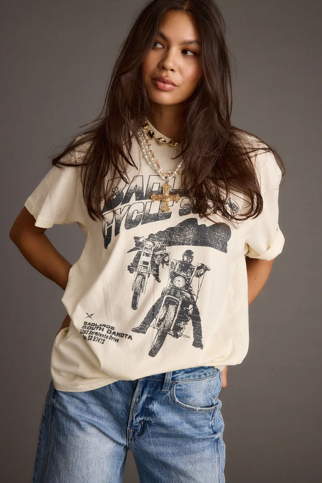 Badlands Cycle Cream Unisex Graphic Tee