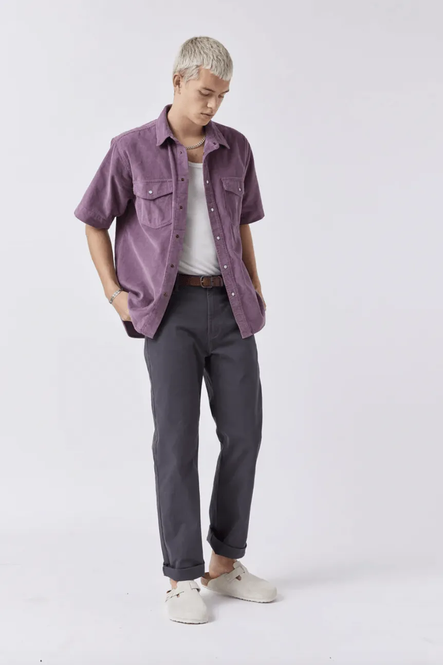 BARNEY COOLS HOMIE SHIRT - DUSTY LILAC CORD