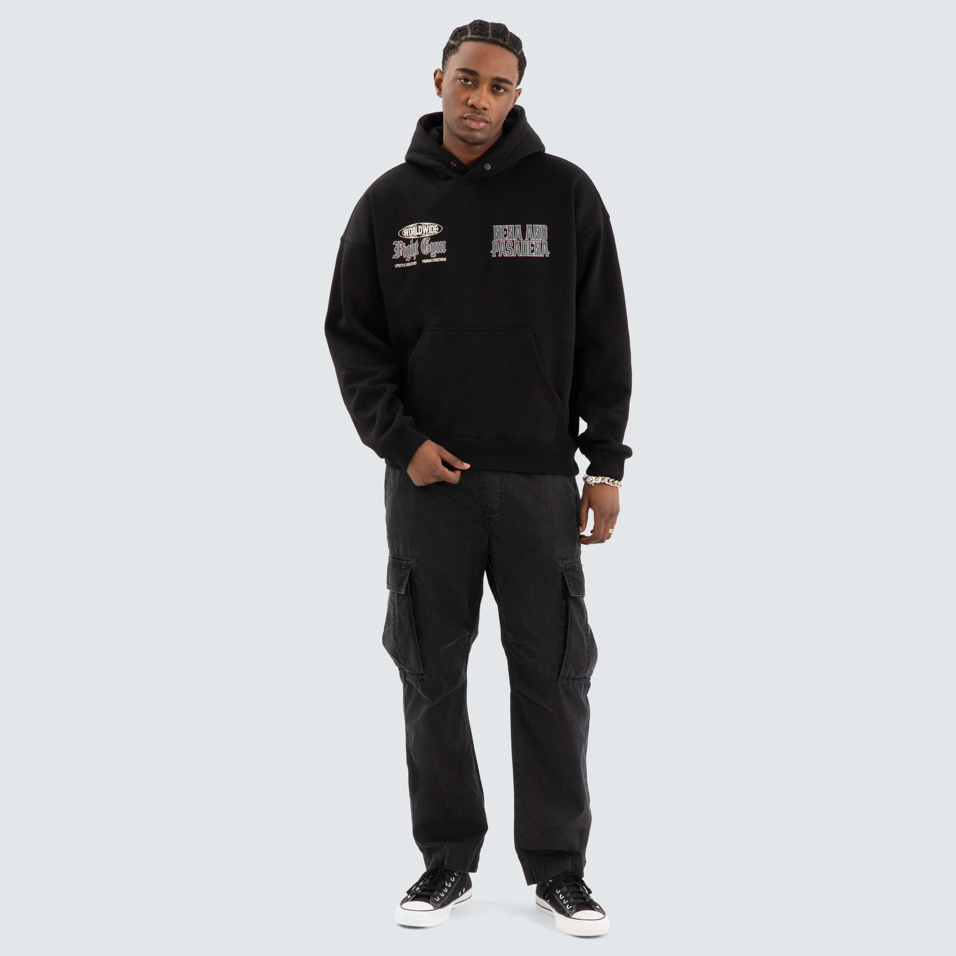 Battle Box Fit Hoodie Jet Black