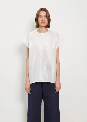 Bess Silk Taffeta Top — White