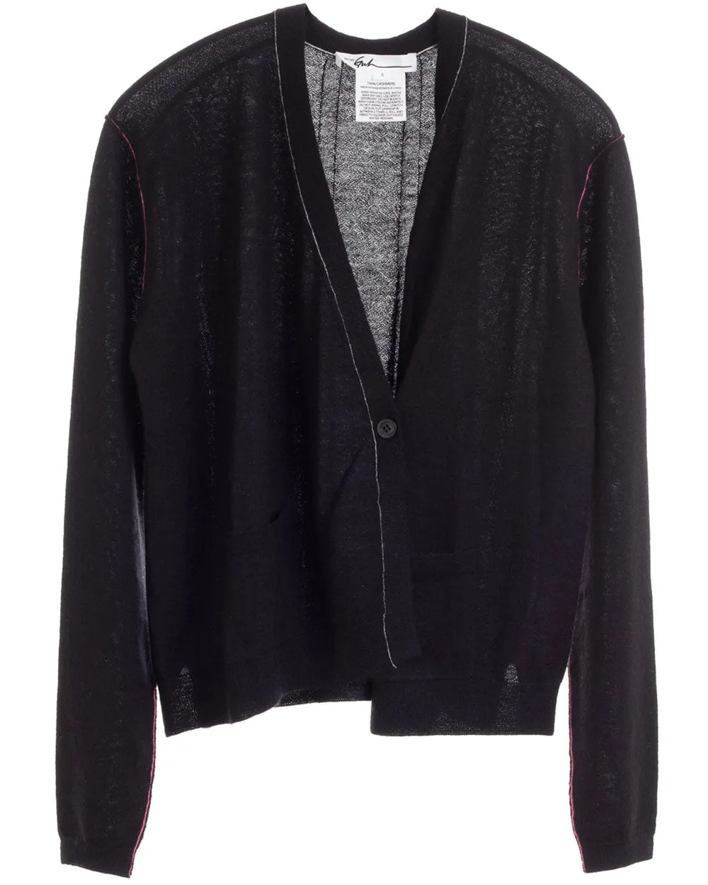 Black Asymmetrical Cardigan