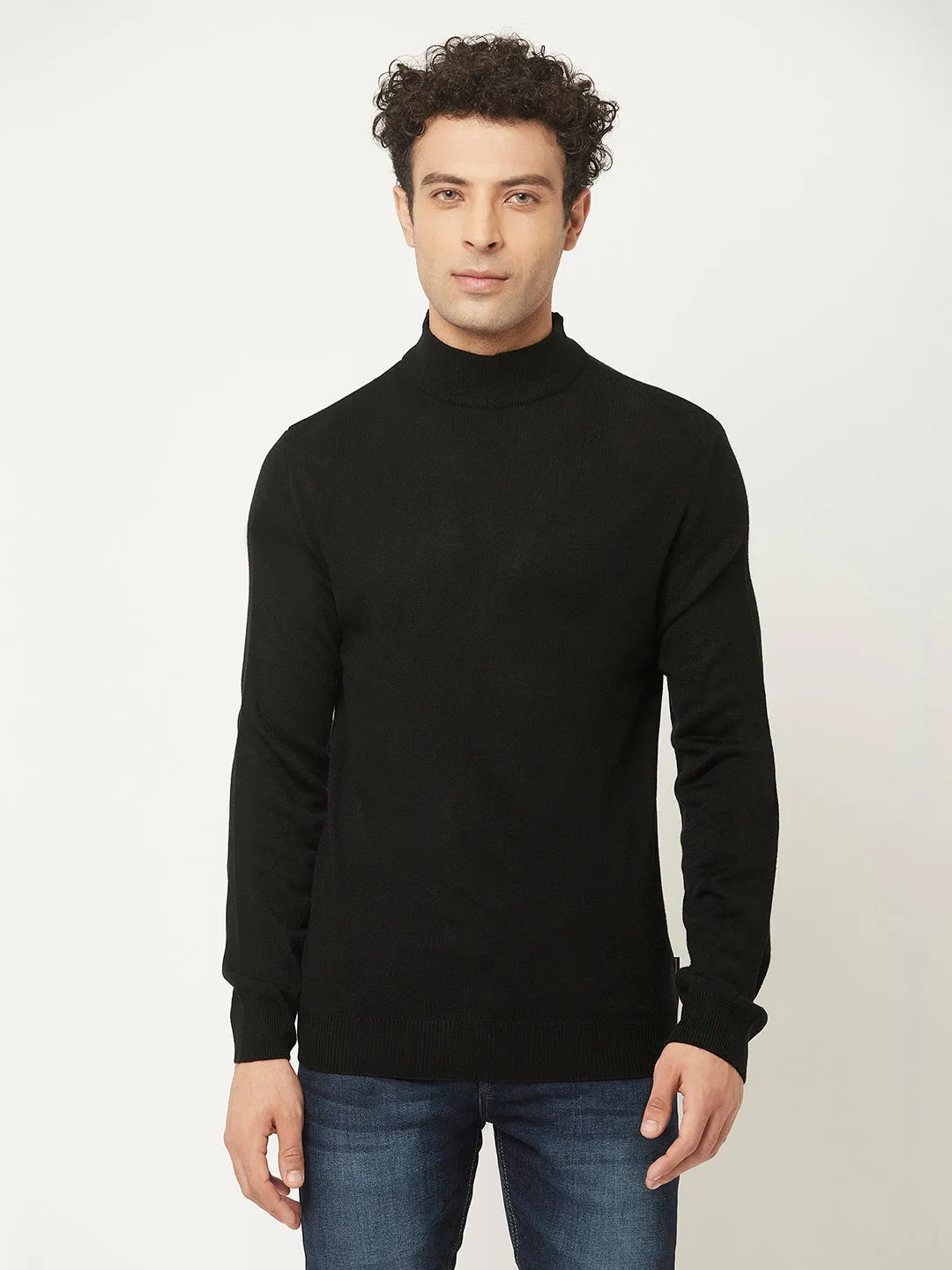 Black Sweater in Relaxed Fit
