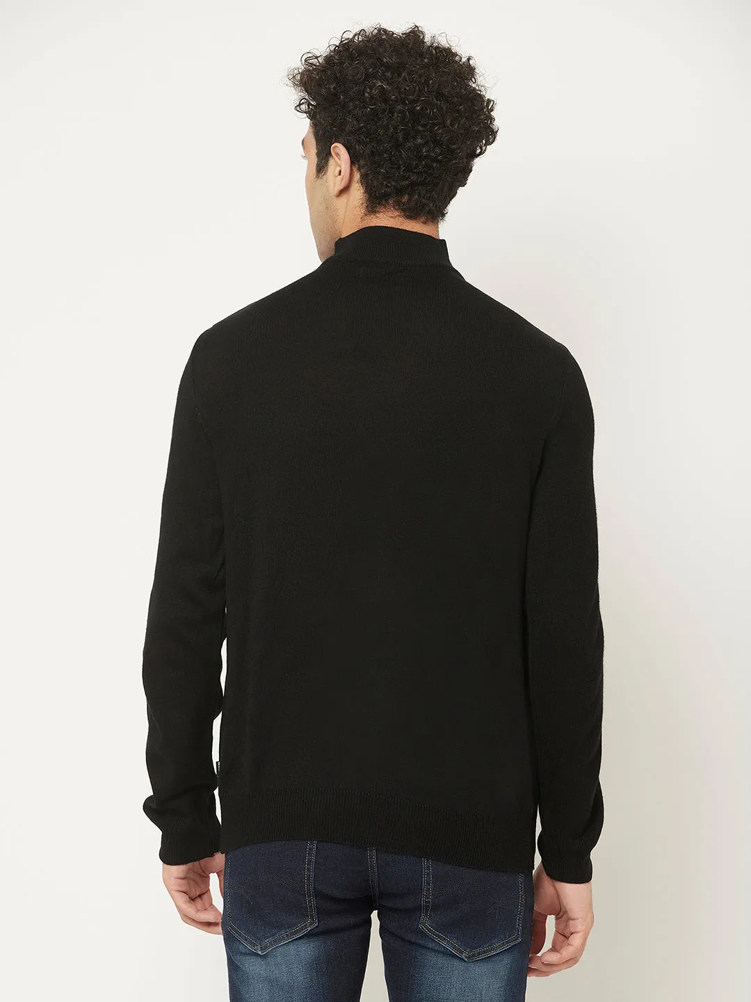 Black Sweater in Relaxed Fit