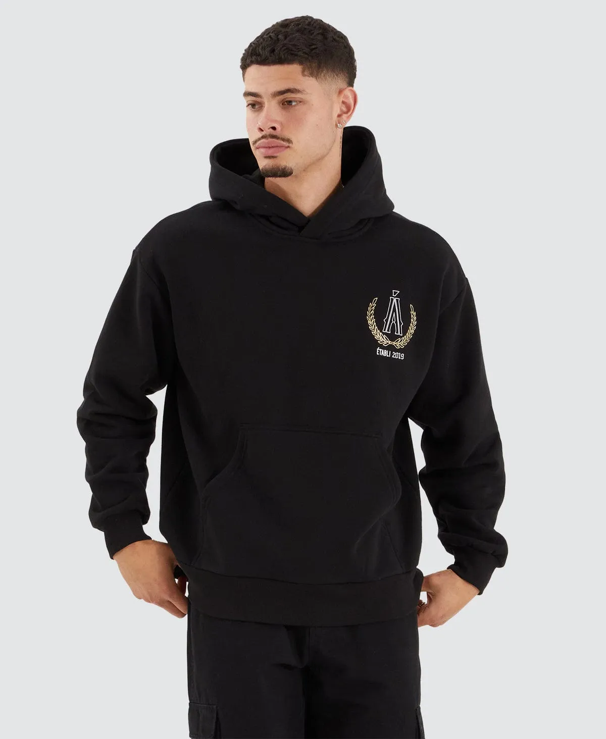 Bonvil Heavy Relaxed Hoodie Jet Black