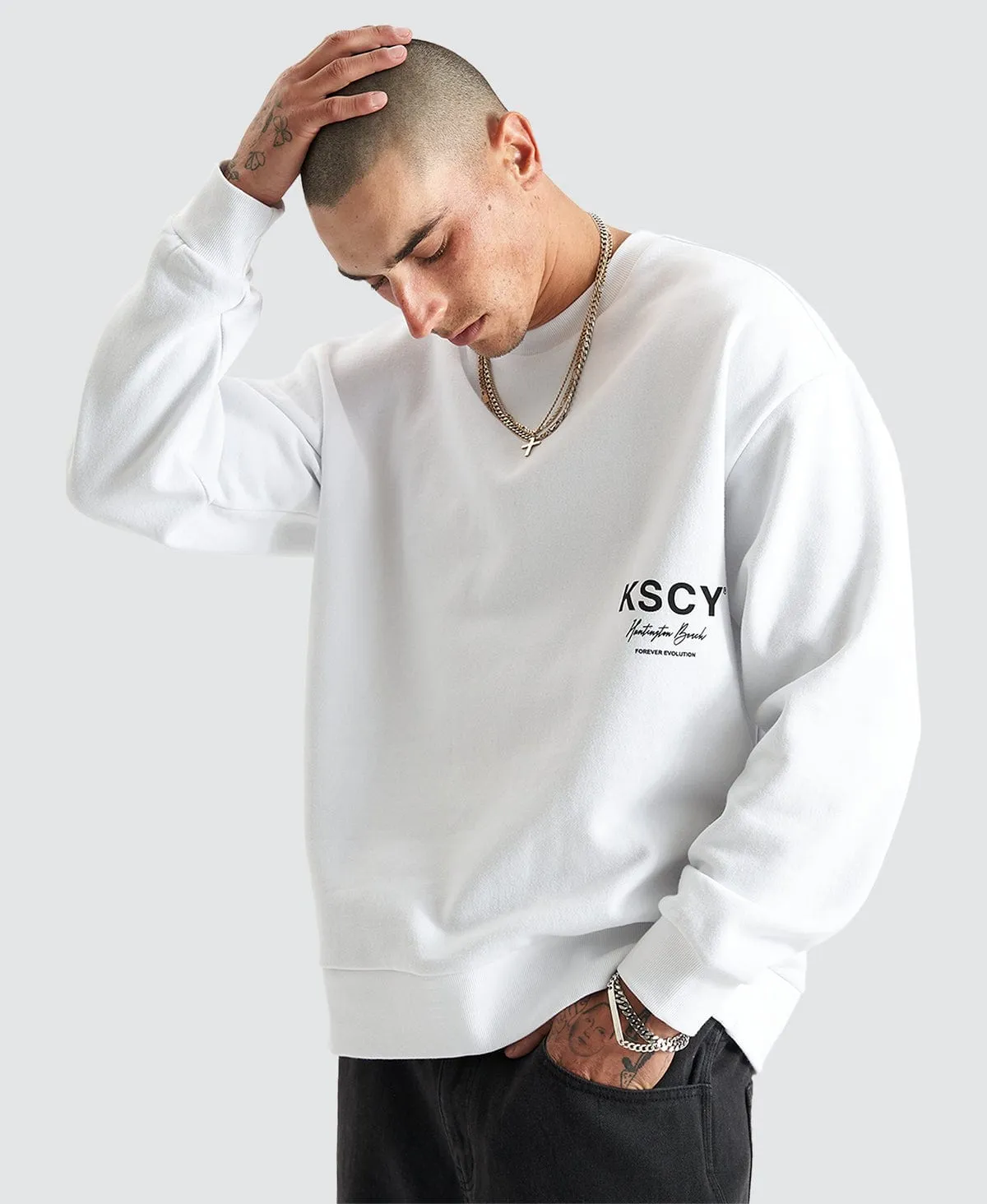 Brookhurst Relaxed Jumper Optical White