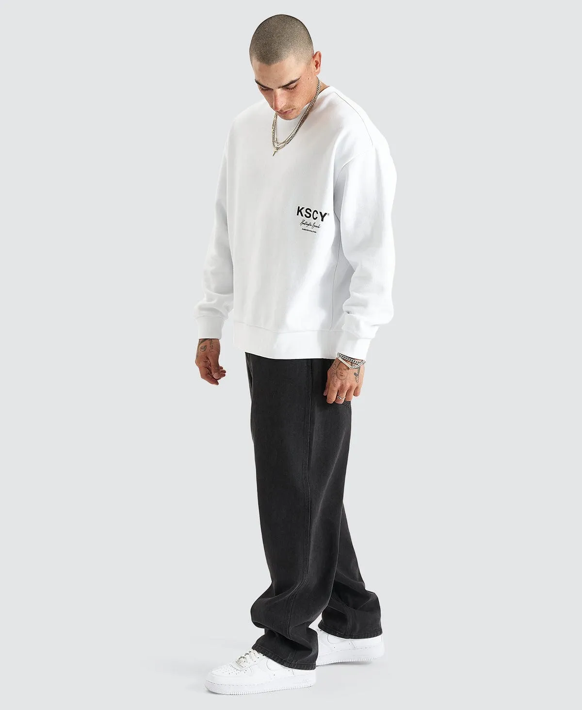 Brookhurst Relaxed Jumper Optical White