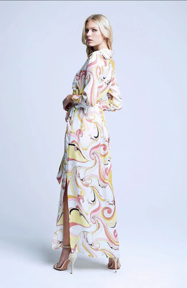 Cameron Long Shirt Dress in Powder Blue