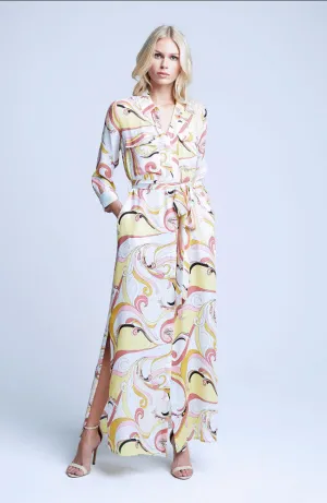 Cameron Long Shirt Dress in Powder Blue