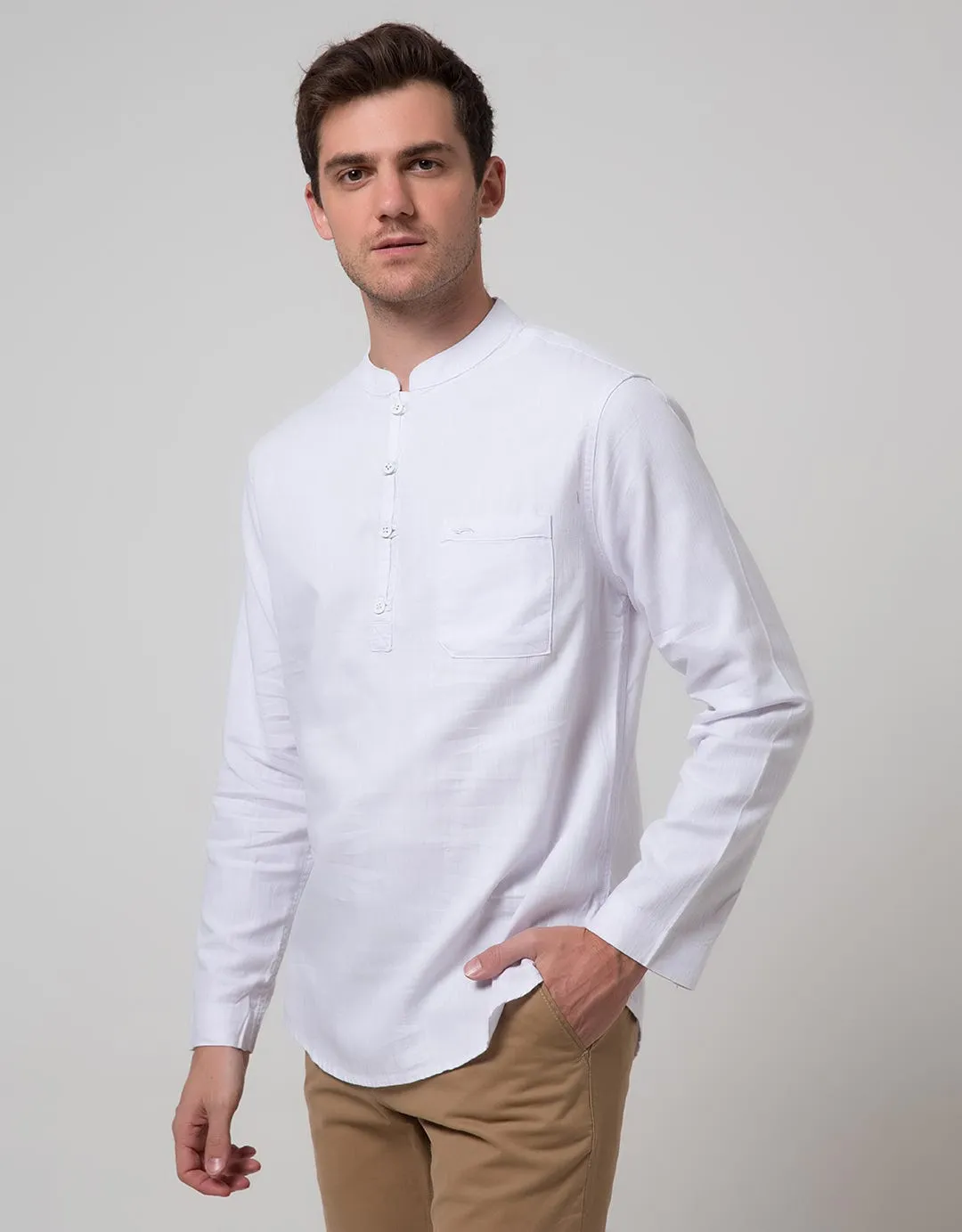 Cardinal Jeans Long Sleeve Men Kemeja Koko