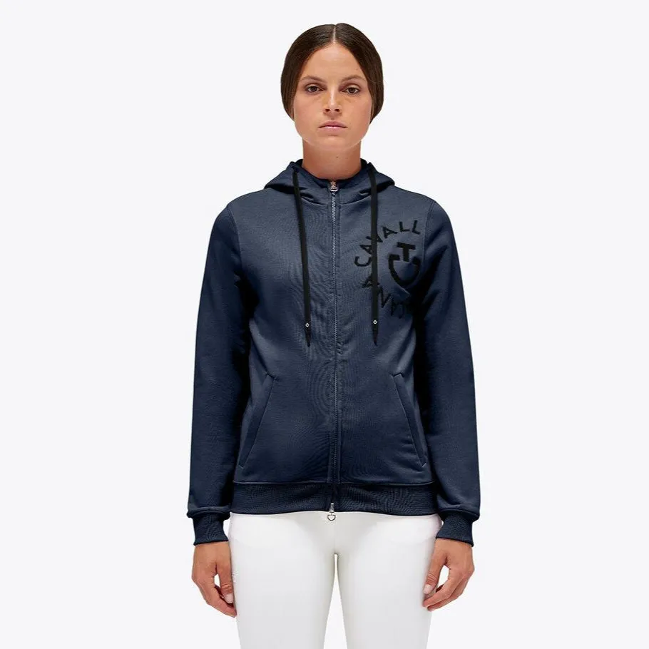 Cavalleria Toscana Emblem Cotton Zip Hoodie