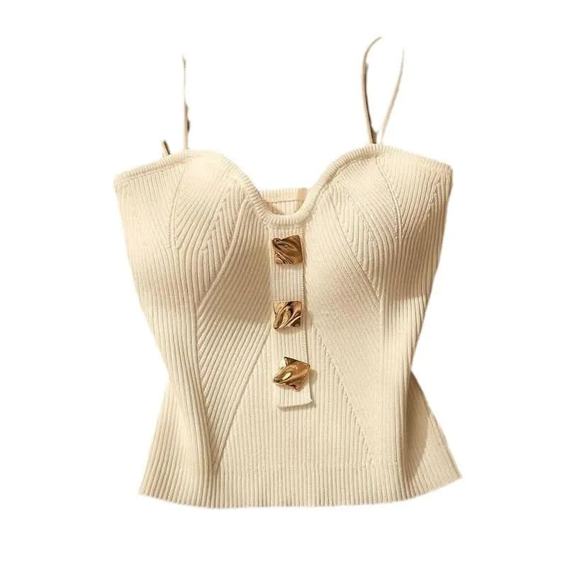 Chic Knitted Tube Top Camisole - Summer