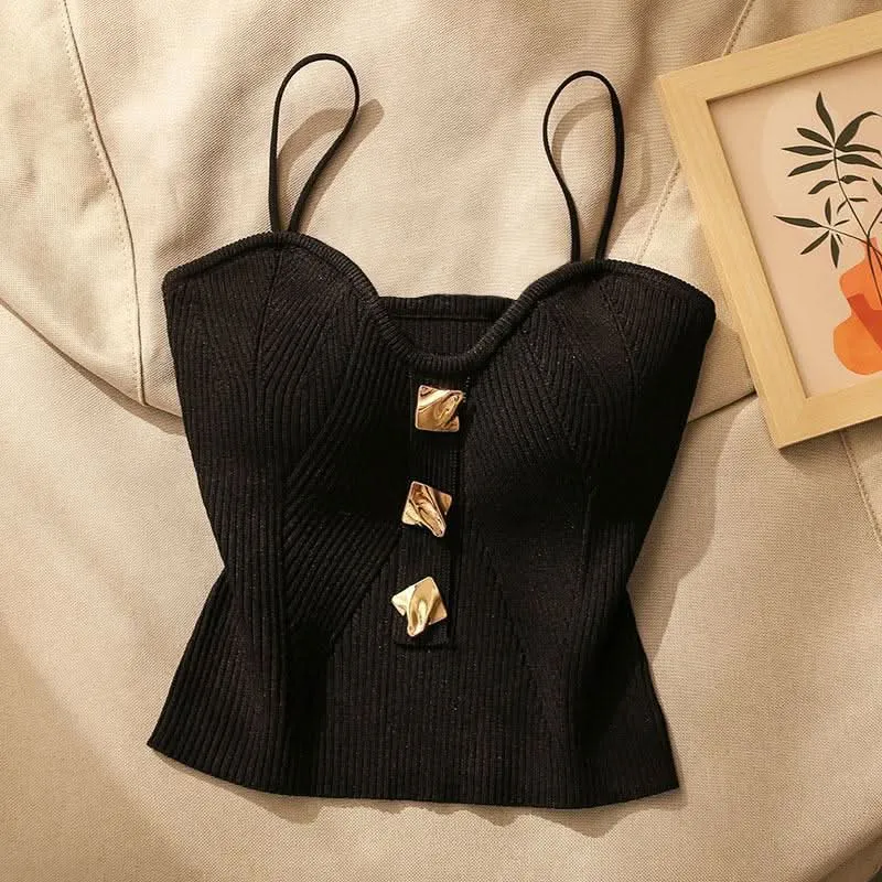 Chic Knitted Tube Top Camisole - Summer