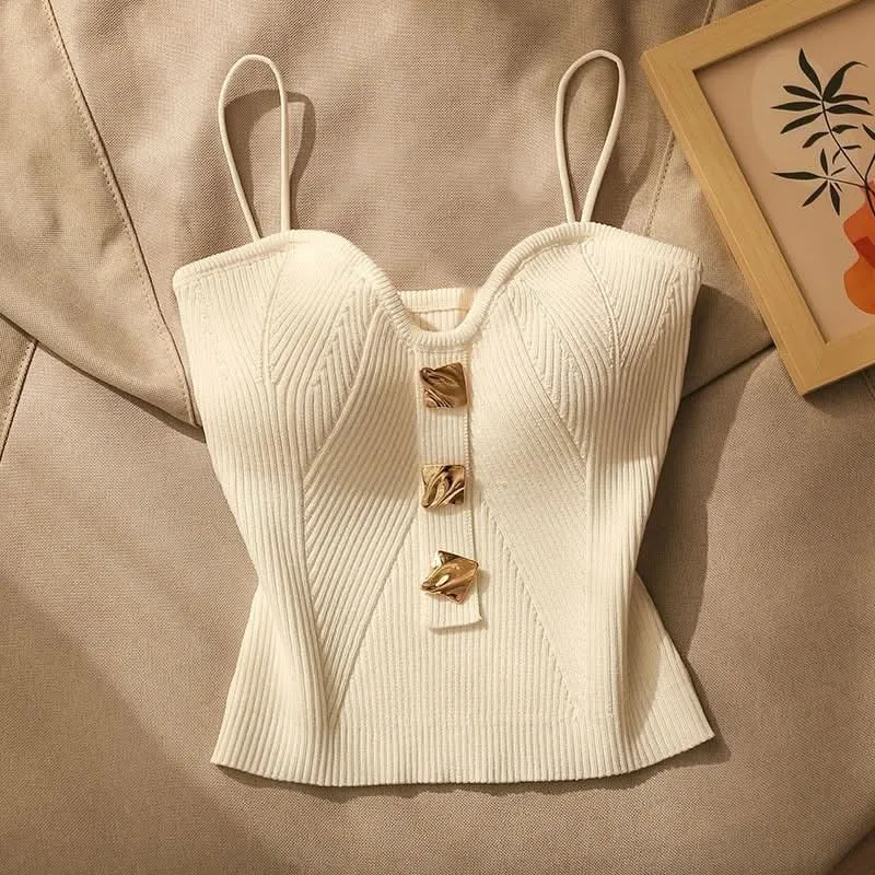 Chic Knitted Tube Top Camisole - Summer