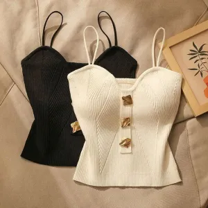 Chic Knitted Tube Top Camisole - Summer