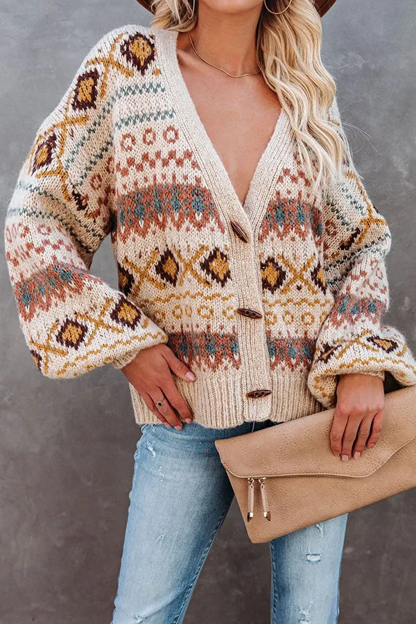 Countryside Beauty Button Front Relaxed Cardigan