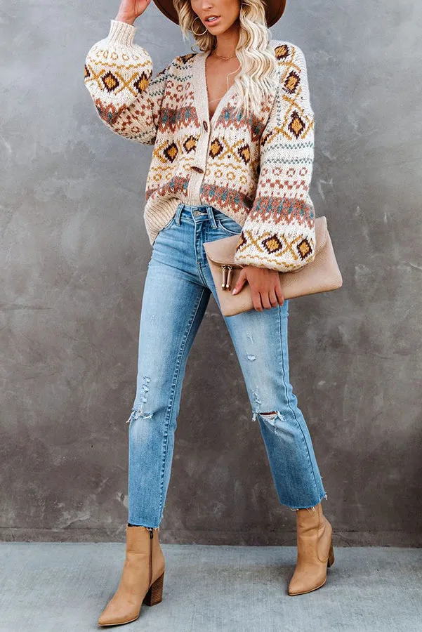 Countryside Beauty Button Front Relaxed Cardigan