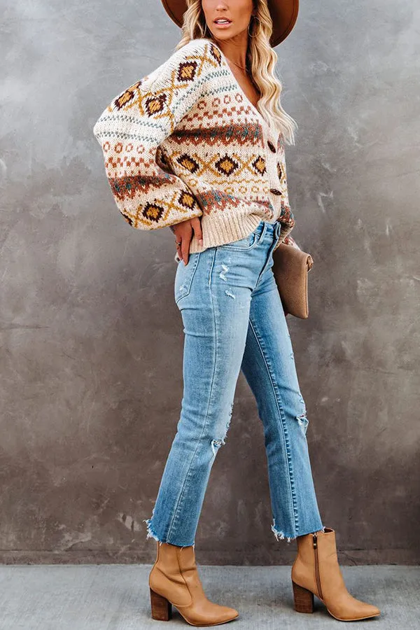 Countryside Beauty Button Front Relaxed Cardigan