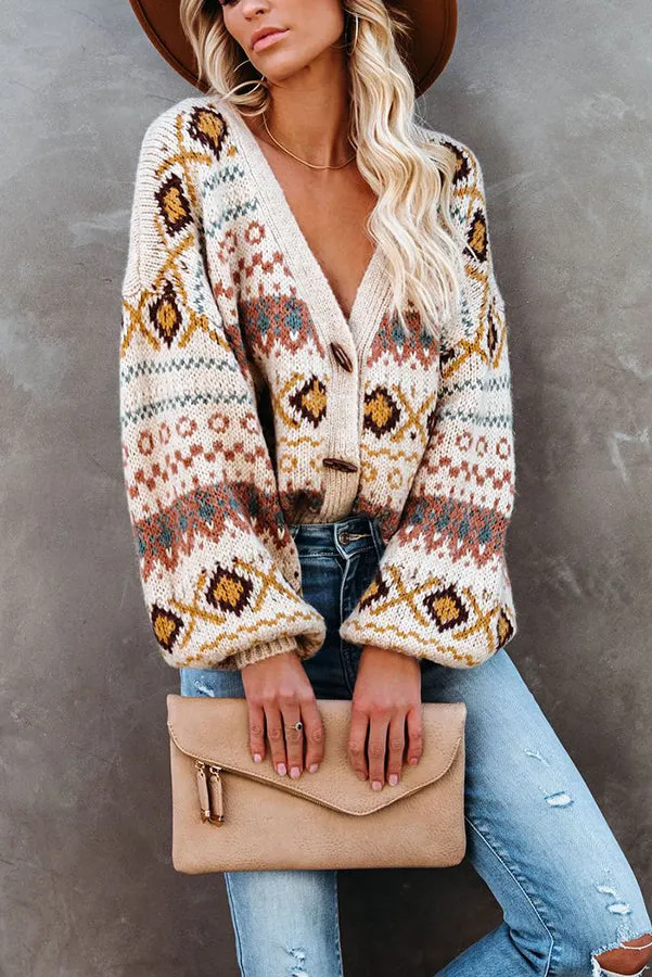 Countryside Beauty Button Front Relaxed Cardigan