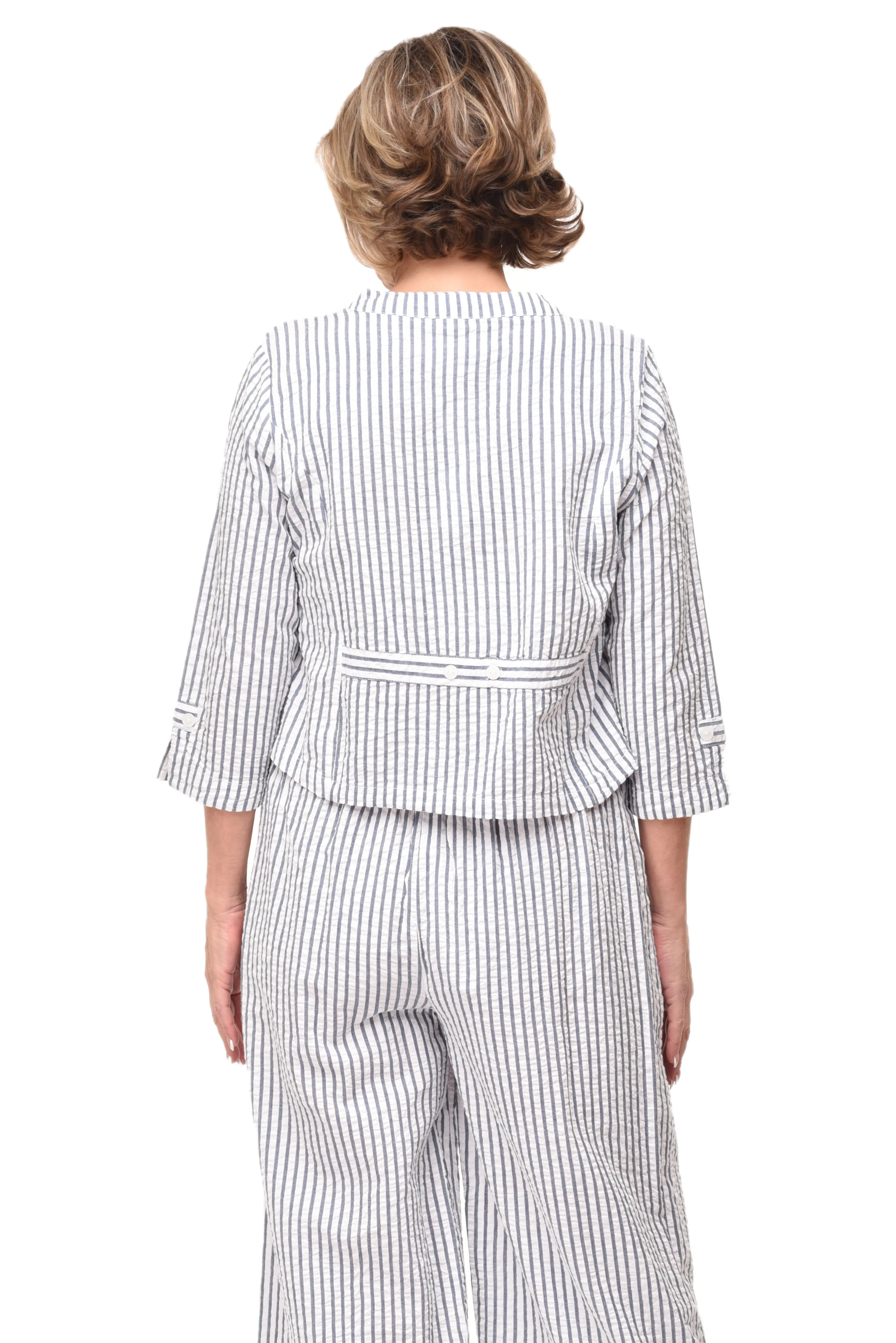 Dakota Women's Jacket Top in White Marina
