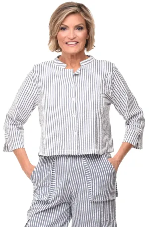 Dakota Women's Jacket Top in White Marina