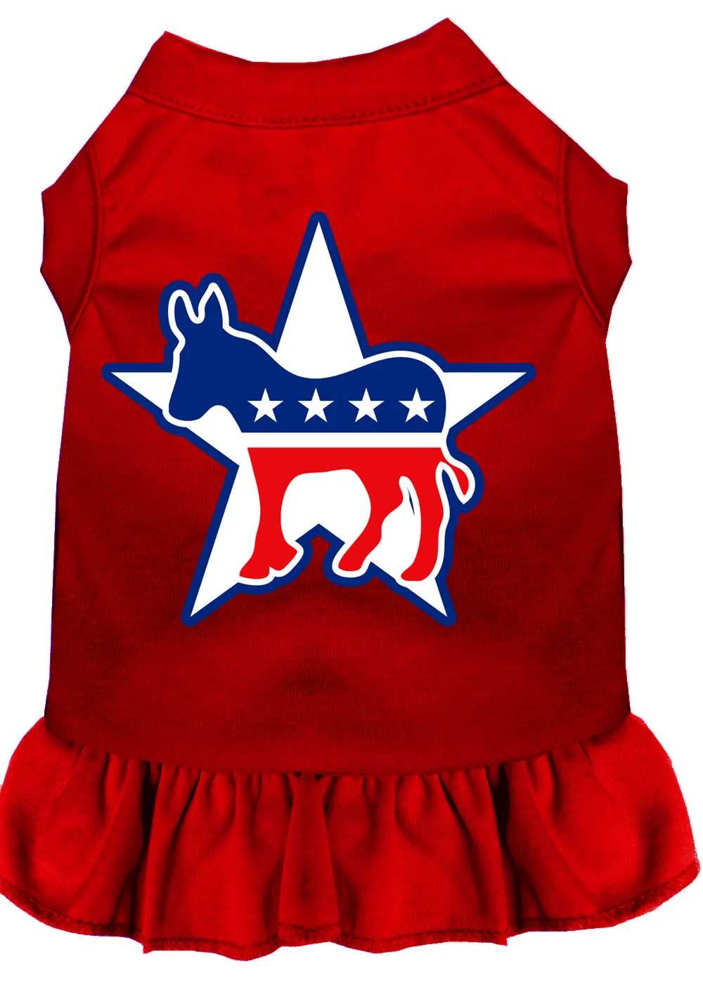 Democrat Screen Print Dress Red Xxl