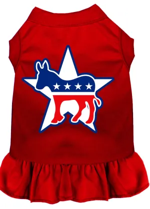 Democrat Screen Print Dress Red Xxl