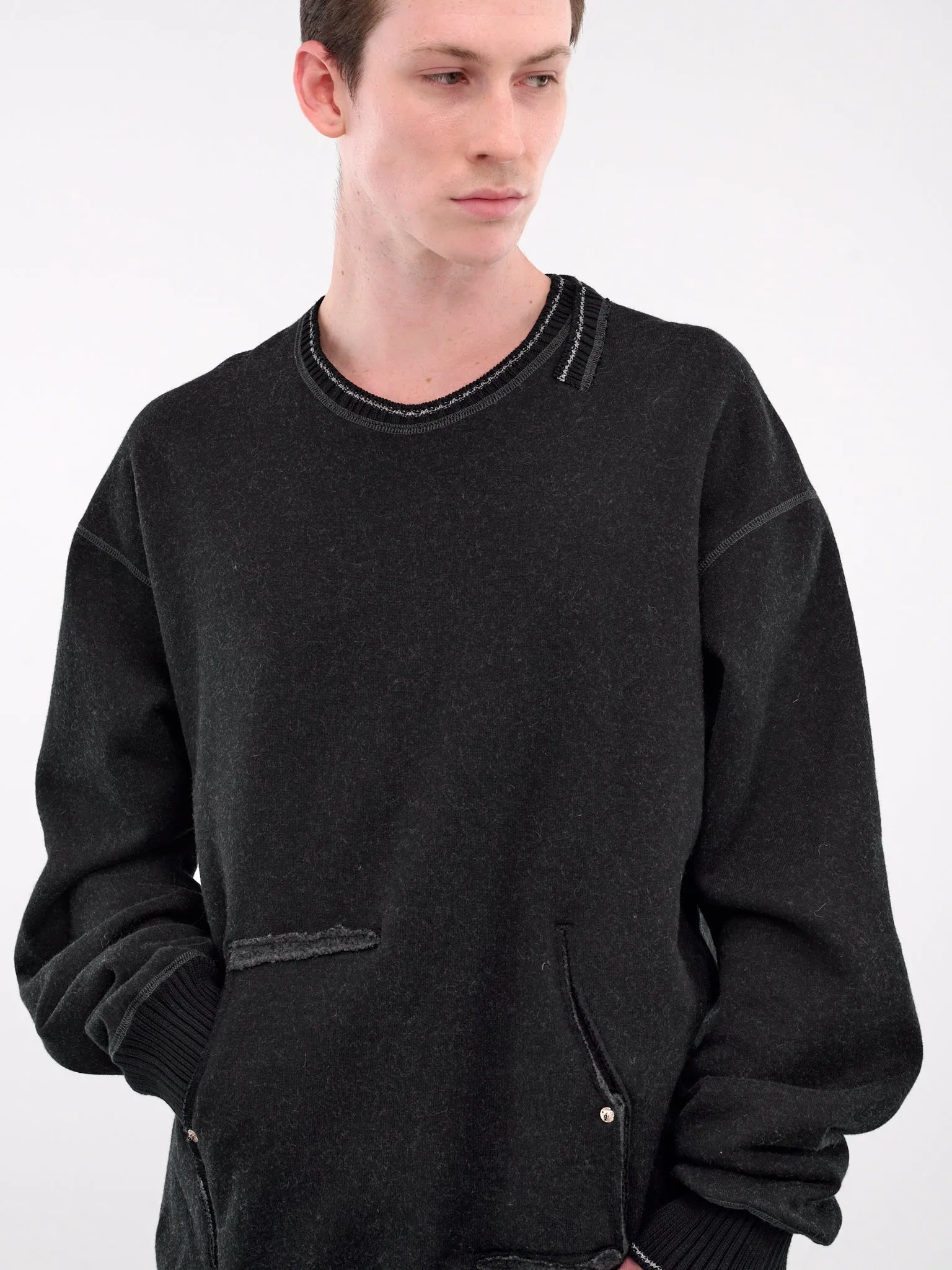 Displacement Crewneck (4507-BLACK-DARK-GREY)