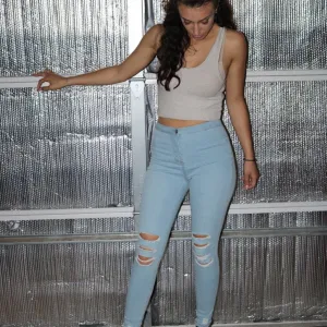 distressed jeans