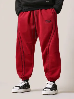 Drop Crotch Jogger With Piping