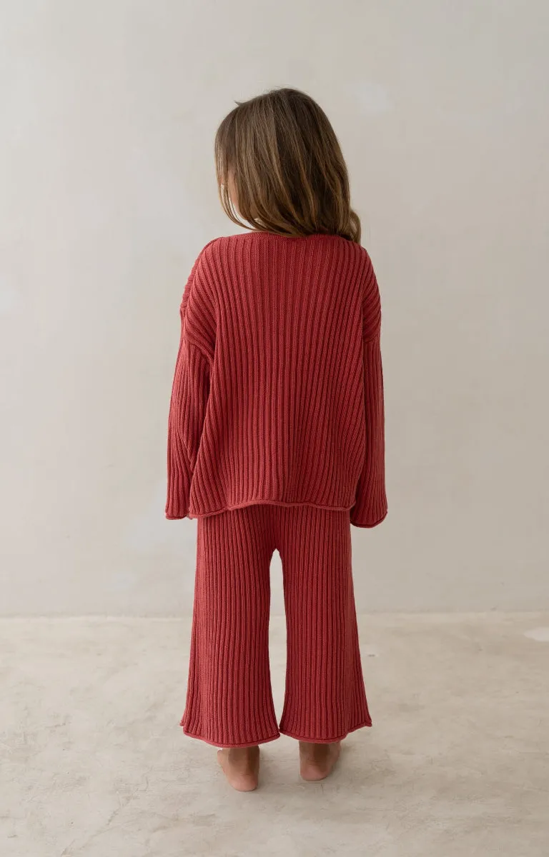 Essential Knit Sweater - Brick