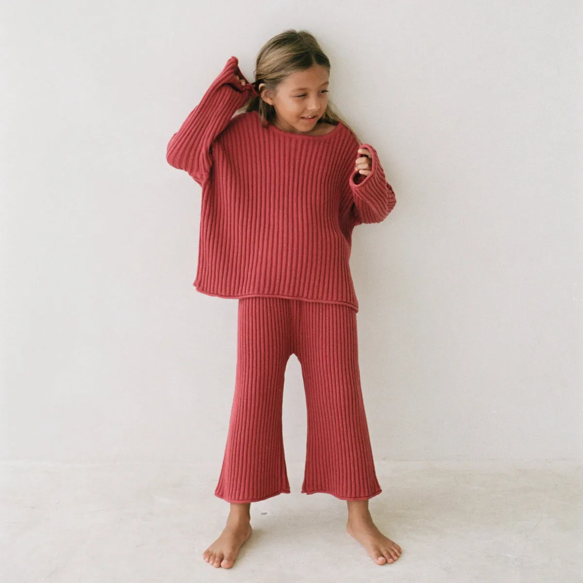 Essential Knit Sweater - Brick