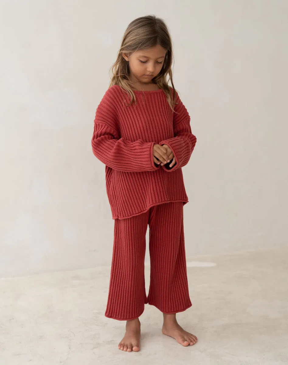 Essential Knit Sweater - Brick
